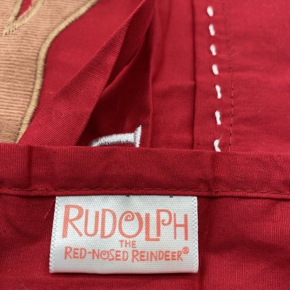 Pottery Barn Kids Apron Brannon Rudolph Reindeer Christmas Children’s Red - Picture 6 of 9